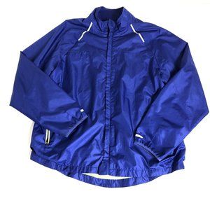 Starter Mens Windbreaker Jacket Size Large Blue Full Zip G122‎